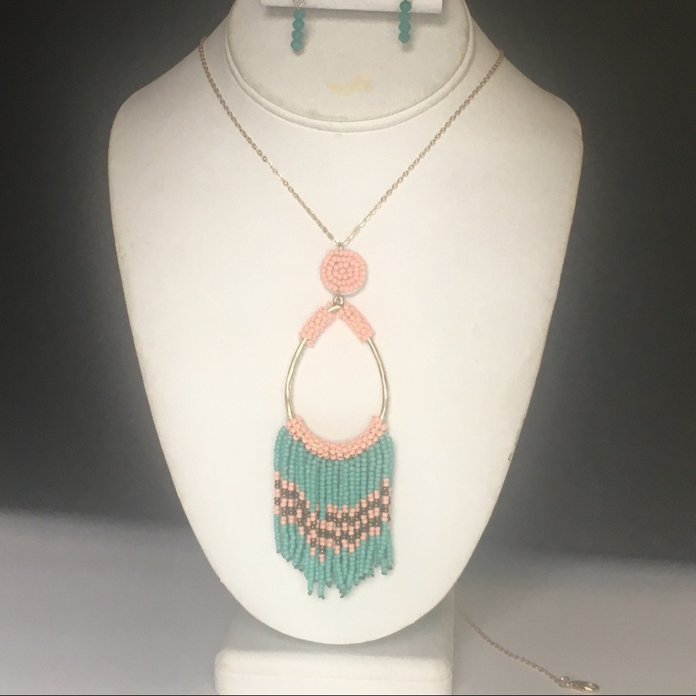 NWT. Fashion Hobo Necklace/Earring Set